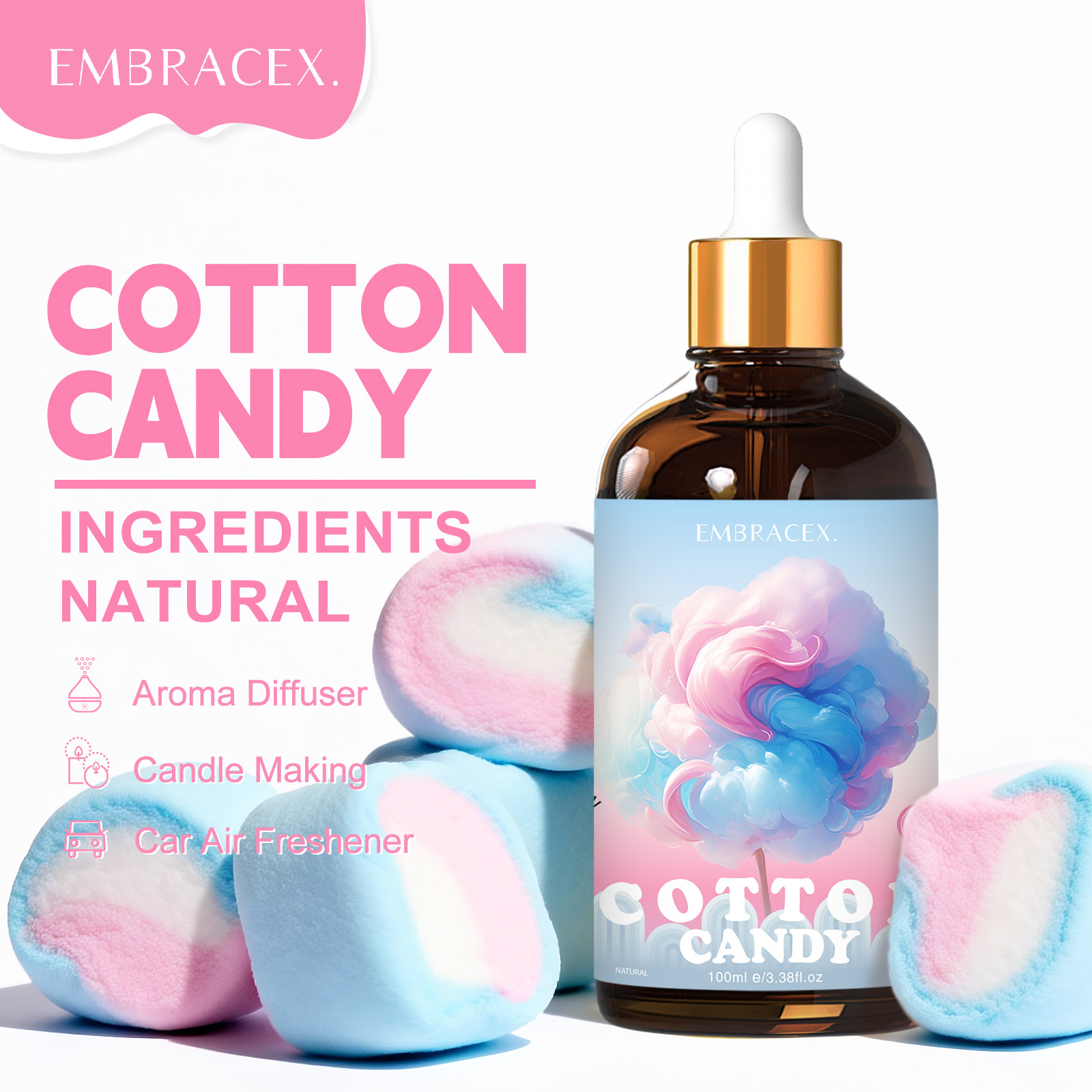 100ml Cotton Candy Essential O - مراجعة Candle Making Oils وسعره