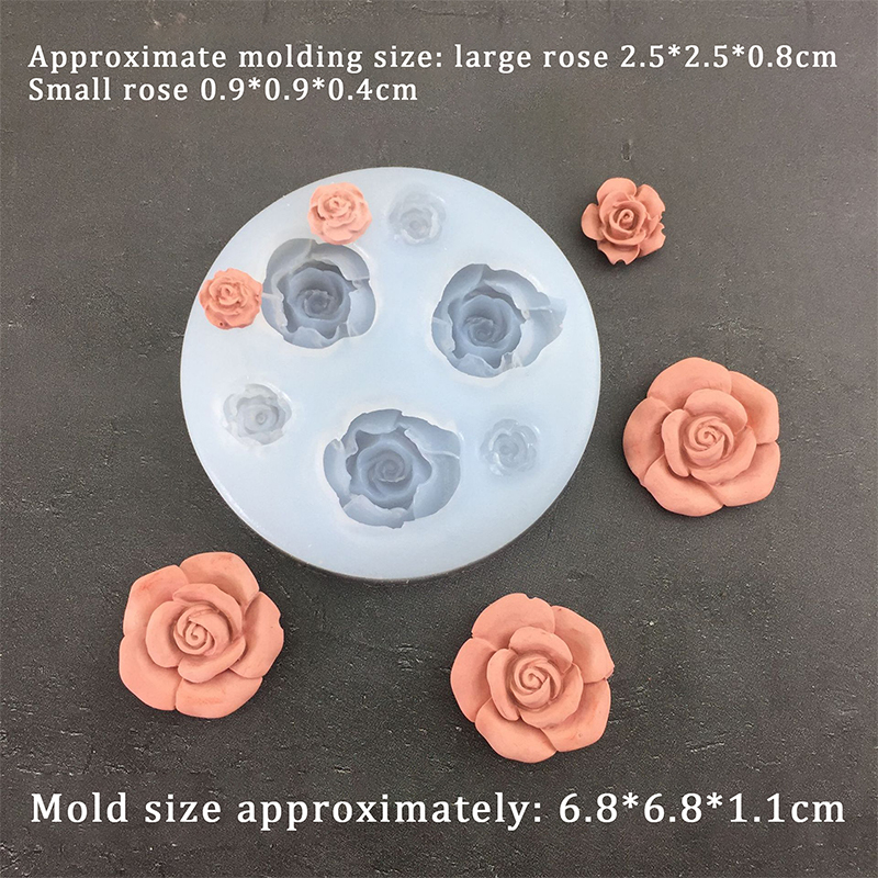 3D Rose Flower Shape Leaf Sili - مراجعة Candle Making Business وسعره