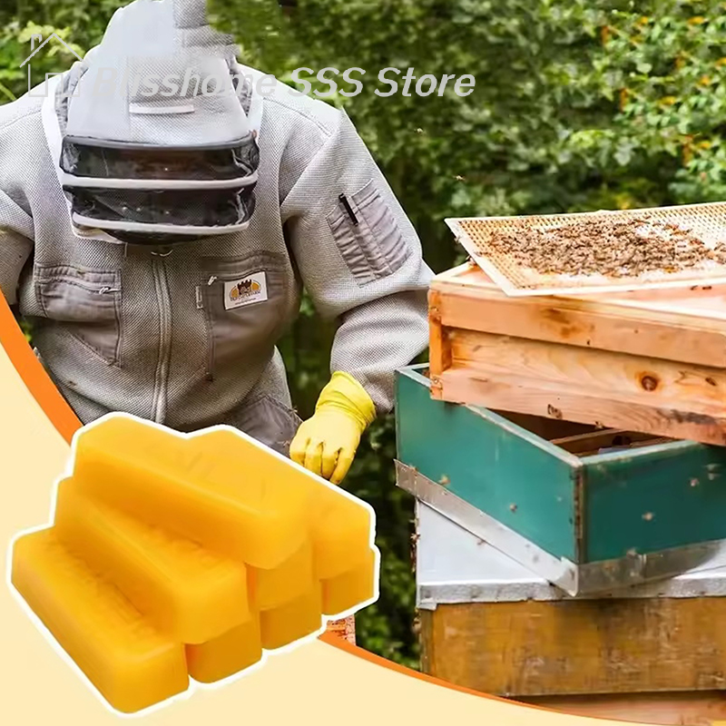 【S】4/8Pcs Pure Beeswax Blocks, - مراجعة Candle Making Material وسعره