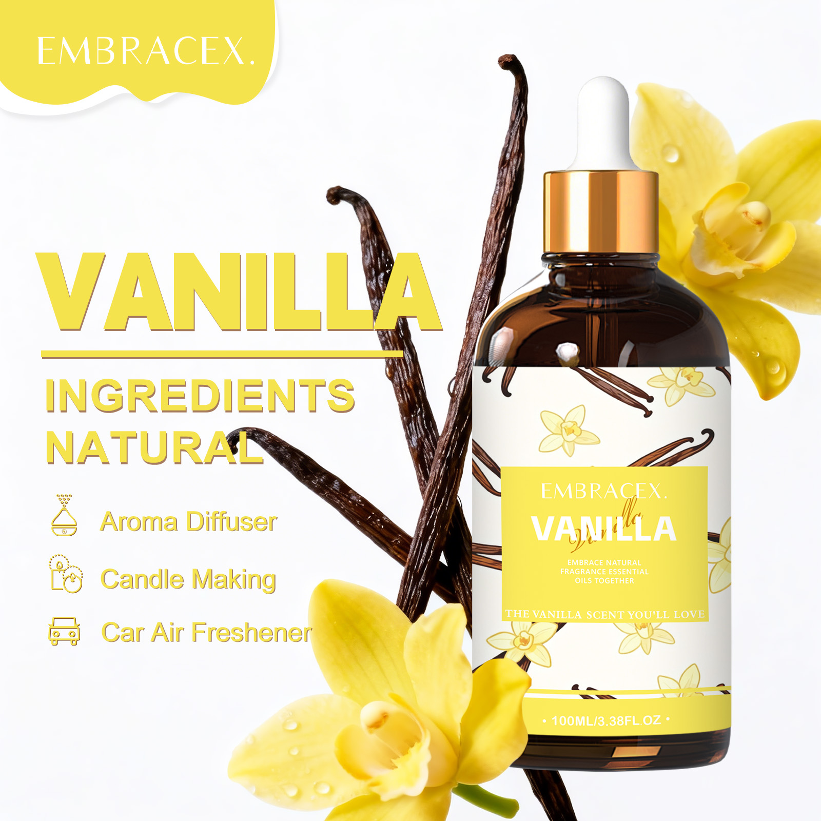100ml Vanilla Essential Oil Bo - مراجعة Candle Making Oil Scents وسعره