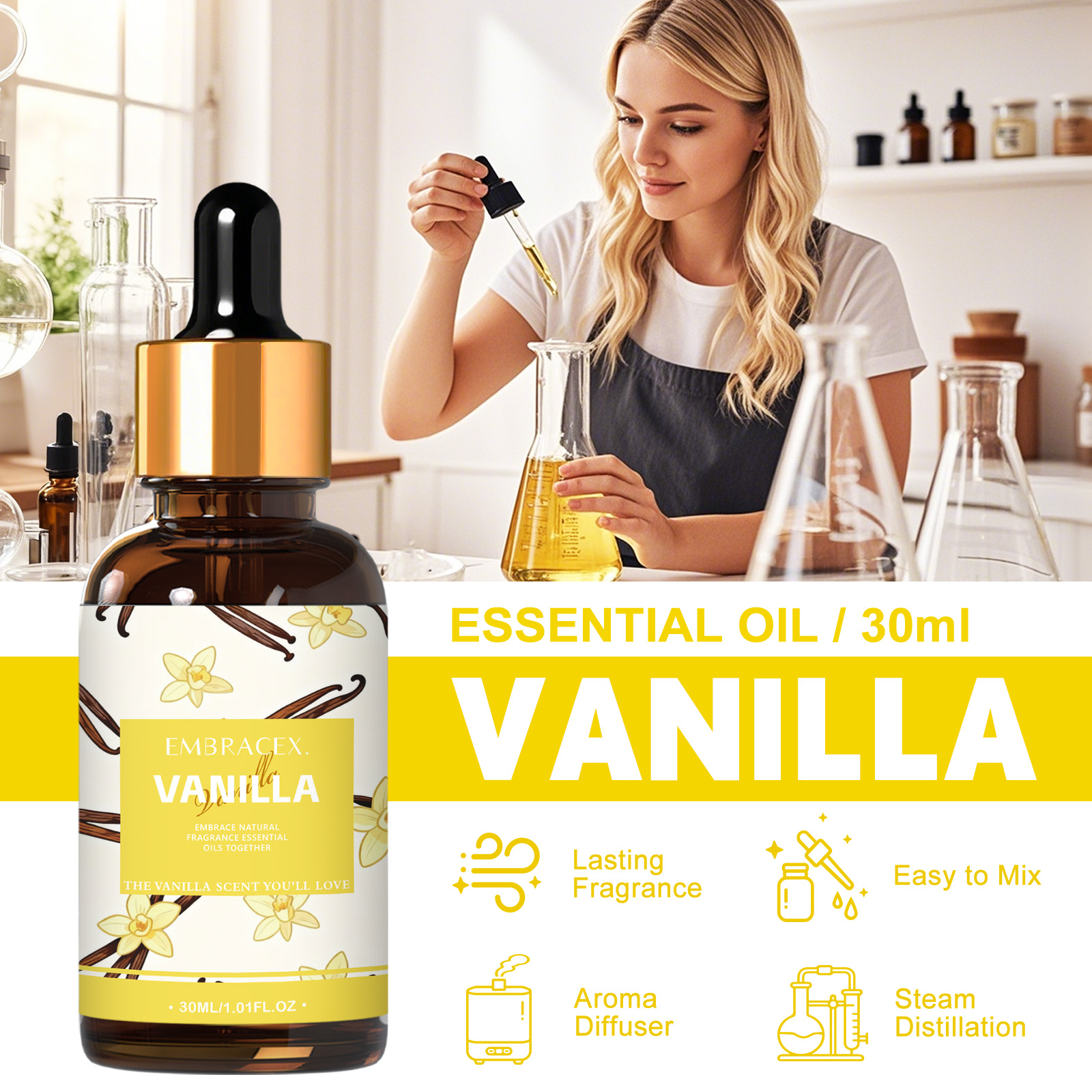 30ml Vanilla Essential Oil Per - مراجعة Candle Making Oils وسعره