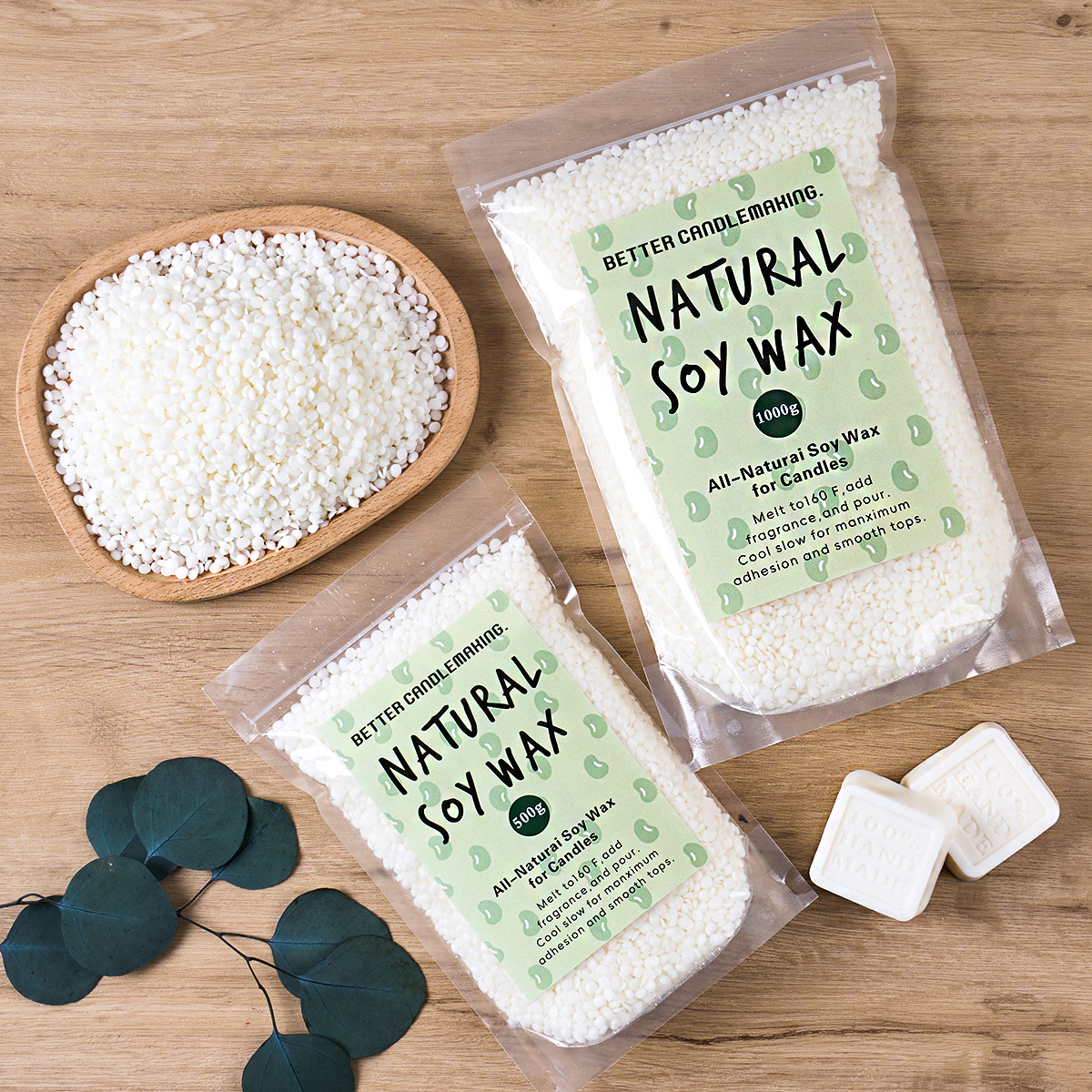 500g/1000g Natural Soy Wax DIY - مراجعة Candle Making Material وسعره