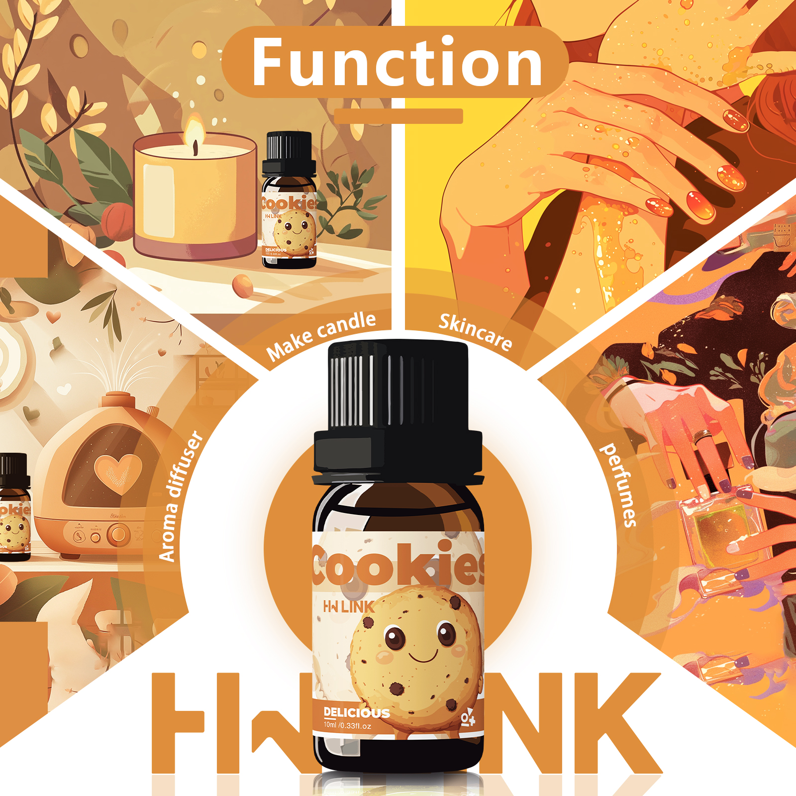 10ml Cookies Essential Oils Pe - مراجعة Candle Making Oils وسعره