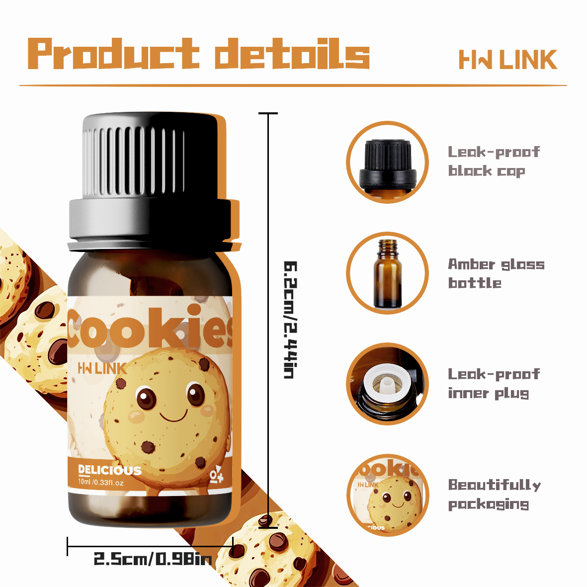 10ml Cookies Essential Oils Pe - مراجعة Candle Making Oils وسعره