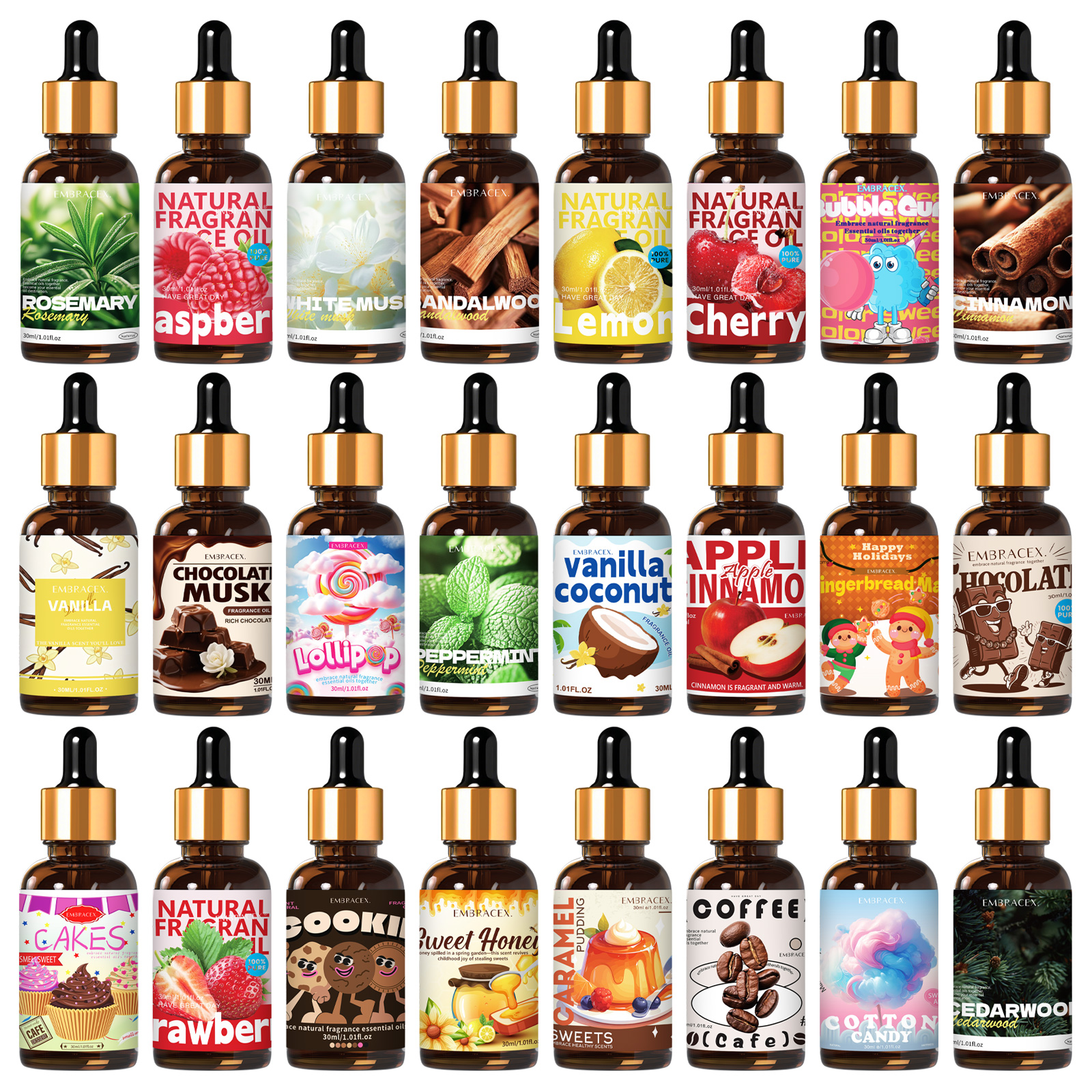 27 type 30ml Essential Oil Lon - مراجعة Candle Making Oils وسعره