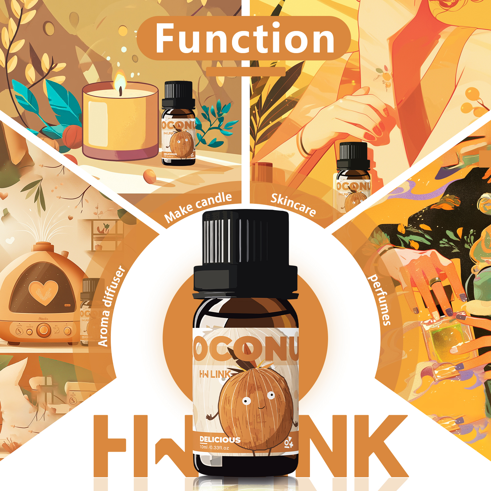 10ml Coconut Essential Oils No - مراجعة Candle Making Oils وسعره