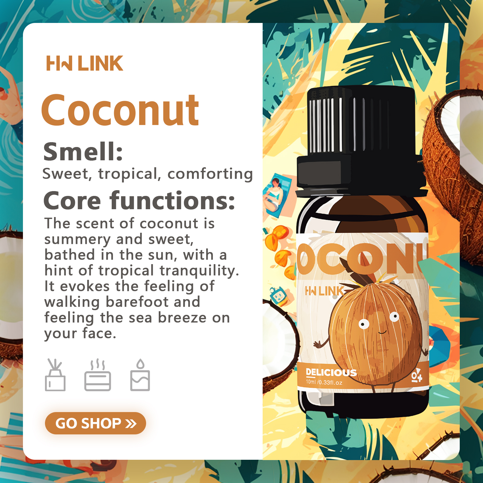 10ml Coconut Essential Oils No - مراجعة Candle Making Oils وسعره