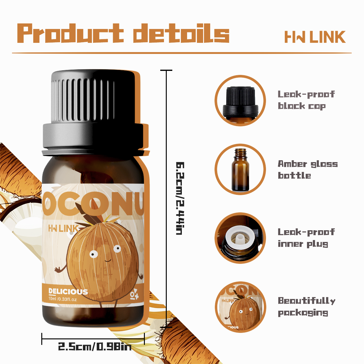 10ml Coconut Essential Oils No - مراجعة Candle Making Oils وسعره