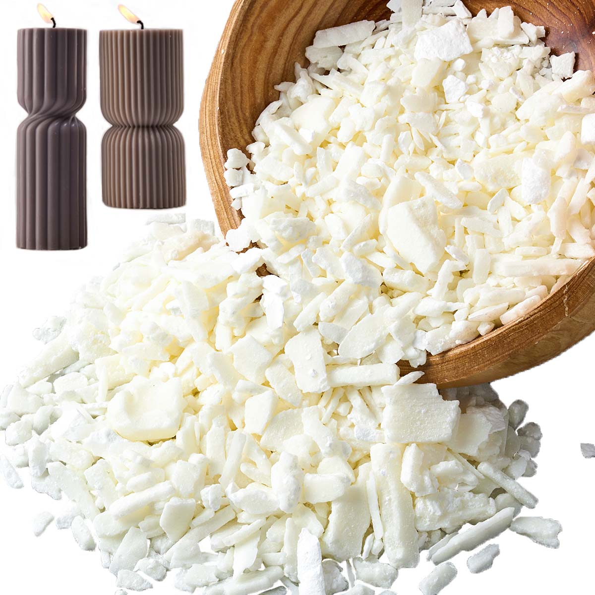 1 Pounds Pure White Soy Wax Fo - مراجعة Candle Making Material وسعره