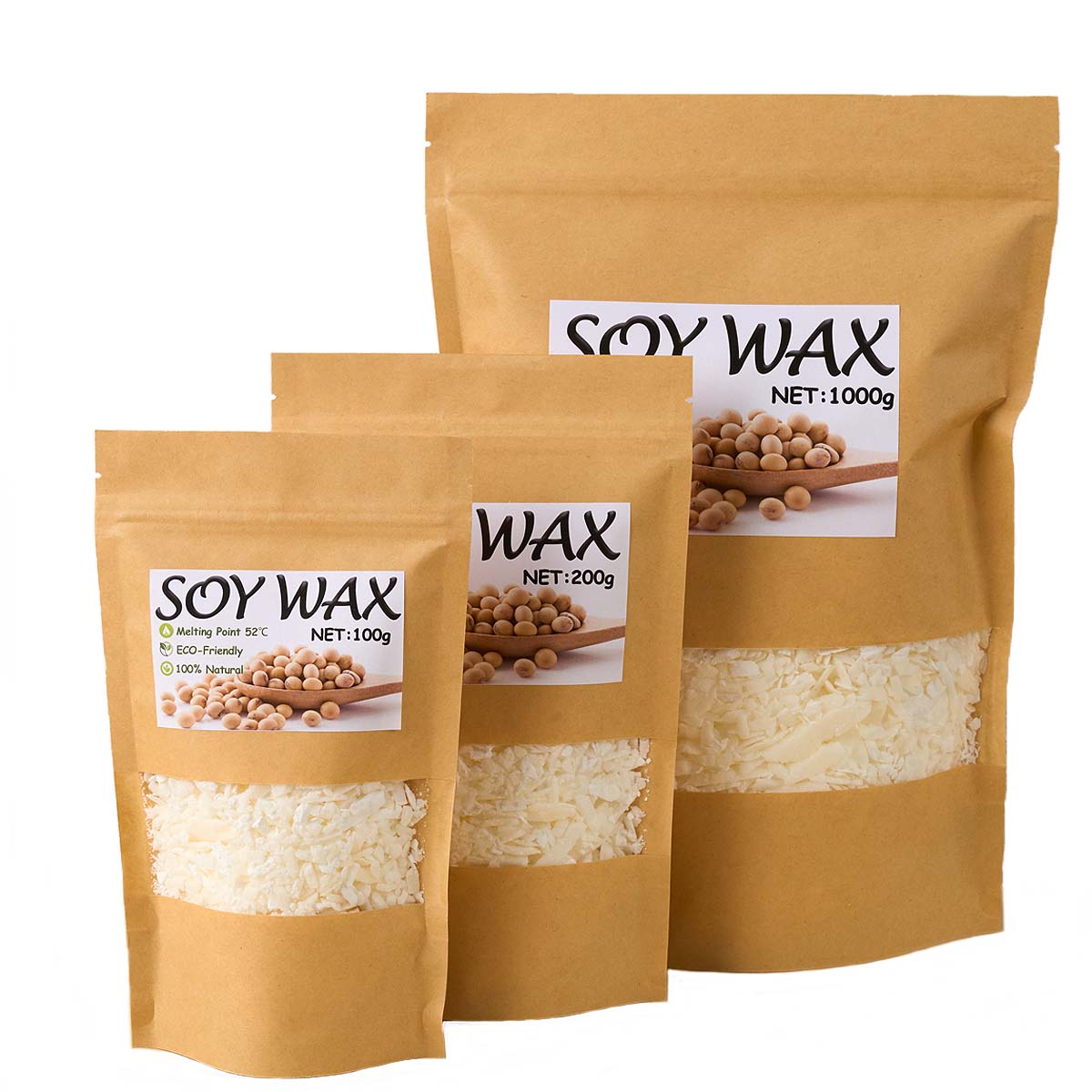 1 Pounds Pure White Soy Wax Fo - مراجعة Candle Making Material وسعره