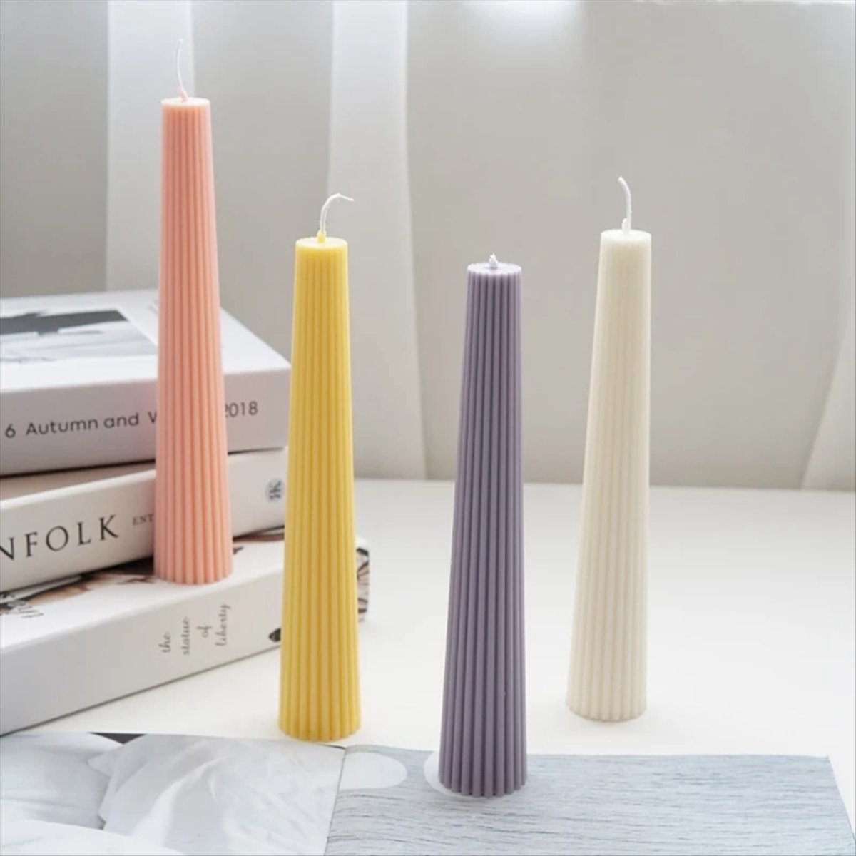 *ABAB Striped Long Pole Column - مراجعة Candle Making Kit وسعره