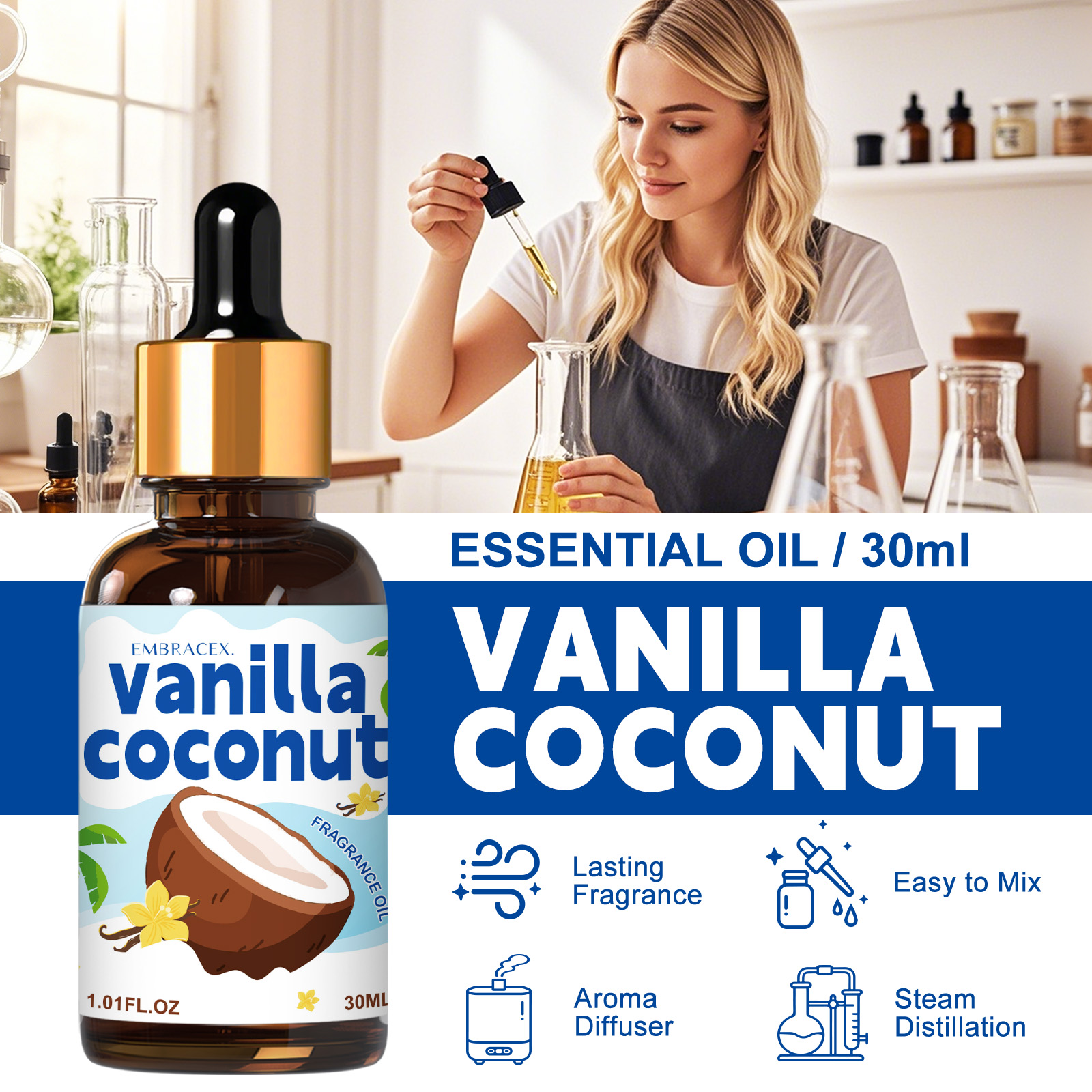 30ml Vanilla Coconut Essential - مراجعة Candle Making Oils وسعره
