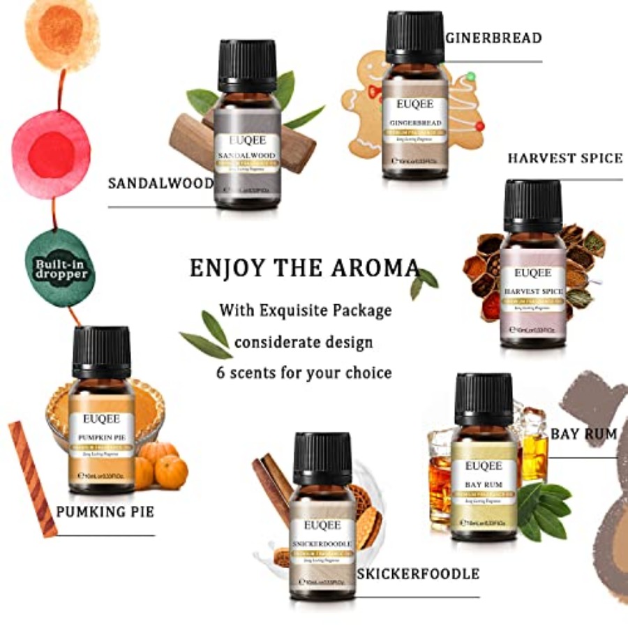 EUQEE 6PCS Spice Autumn Fragra - مراجعة Candle Making Oil Scents وسعره
