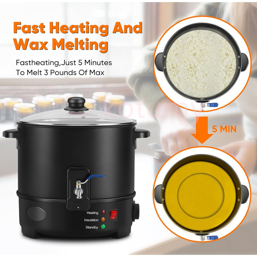 6L Small  Wax Melter Paraffin  - مراجعة Candle Making Kit وسعره