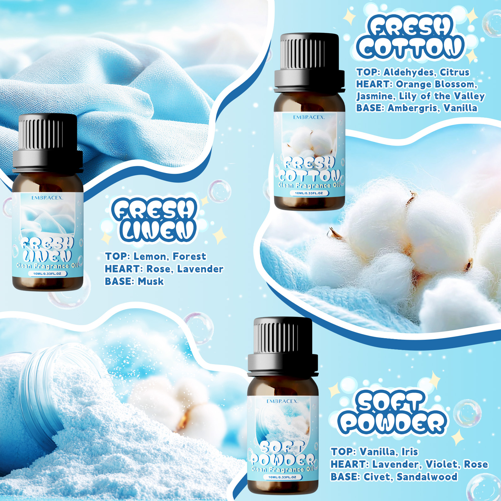 10ml Soft Powder Essential Oil - مراجعة Candle Making Oils وسعره